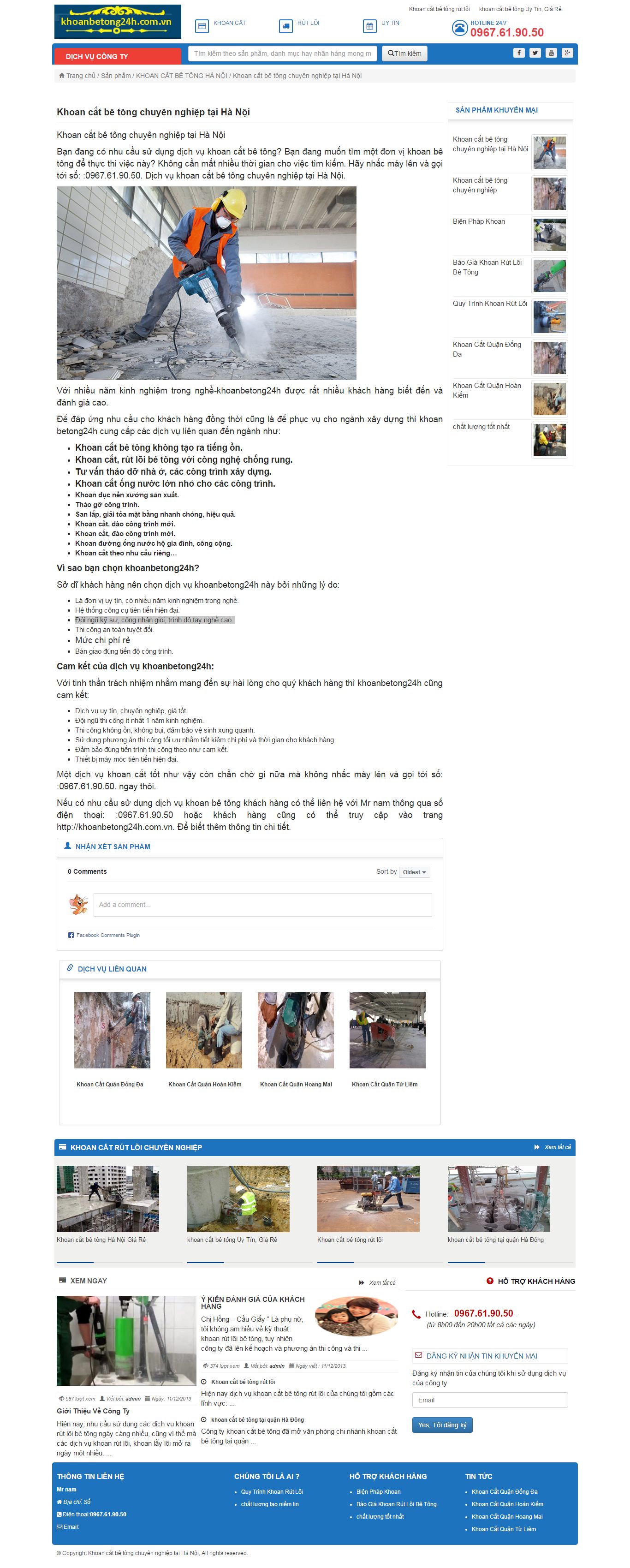 Thiết kế Web sửa chữa nhà khoanbetong24h.com.vn